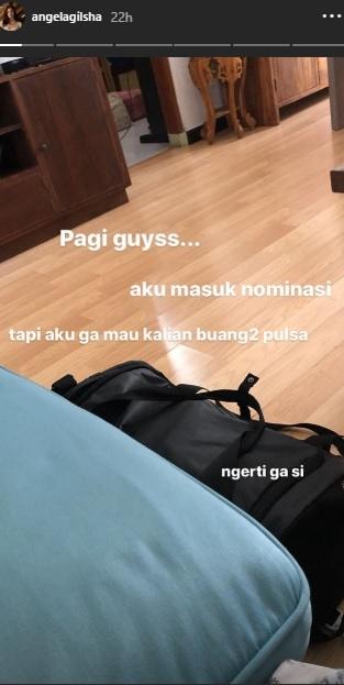 Postingan Angela Gilsha. (Instagram/@angelagilsha)