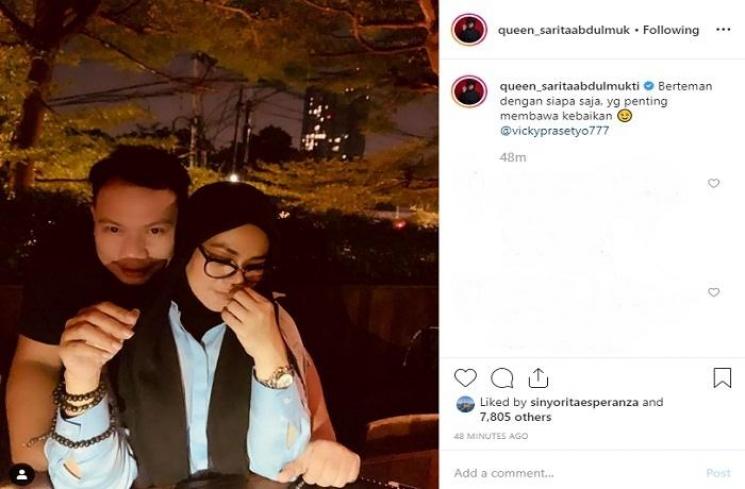 Vicky Prasetyo dan Sarita Abdul Mukti (Instagram @queen_saritaabdulmukti)