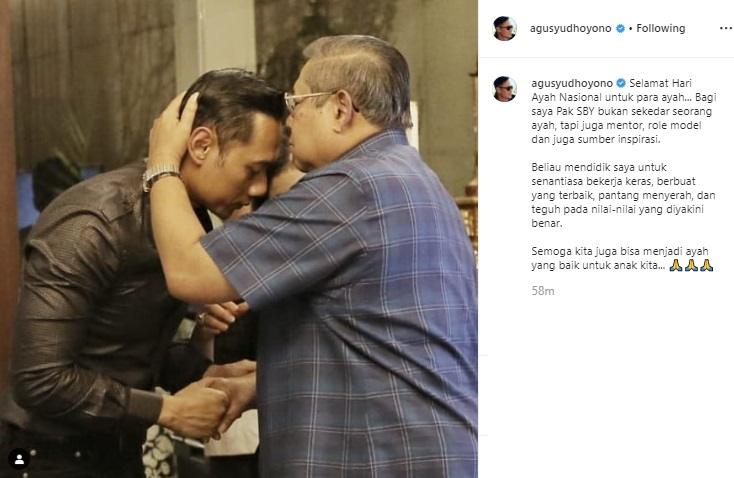 Agus Yudhoyono dan Susilo Bambang Yudhoyono. (Instagram/@agusyudhoyono)