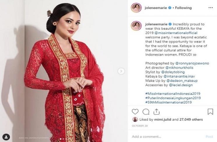 Jolene Marie Rotinsulu (Instagram @joleneemarie)