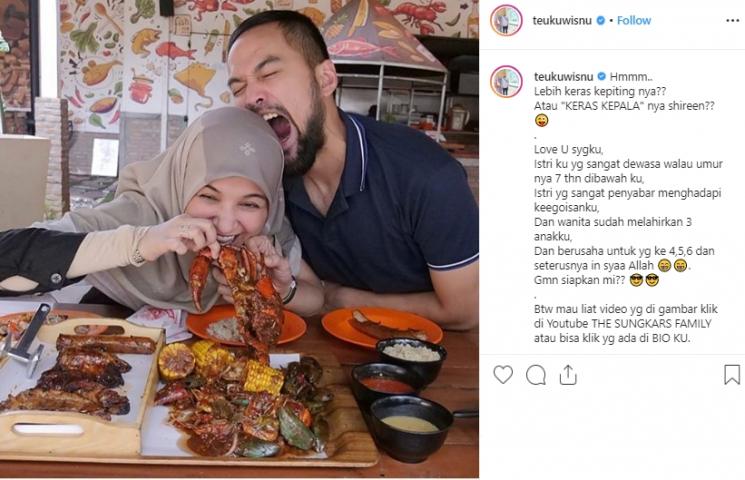 Teuku Wisnu dan Shireen Sungkar (Instagram/@teukuwisnu)