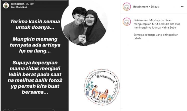 Instagram Stories Nirina Zubir (Instagram/@ifotainment)