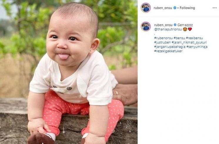Putri bungsu Ruben Onsu, Thania Putri Onsu. (Instagram/@ruben_onsu)