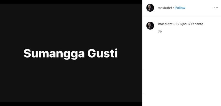 Djaduk Ferianto. (Instagram/@masbutet)
