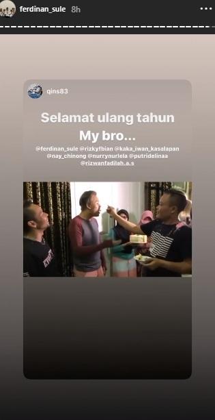 Momen kejutan ulang tahun Sule. (Instagram/@ferdinan_sule)