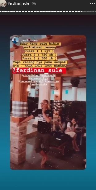 Momen kejutan ulang tahun Sule. (Instagram/@ferdinan_sule)