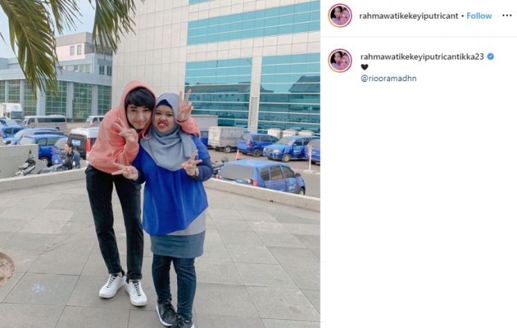 Rio Ramadhan dan Kekeyi (Instagram/@rahmawatikekeyiputricantikka23)