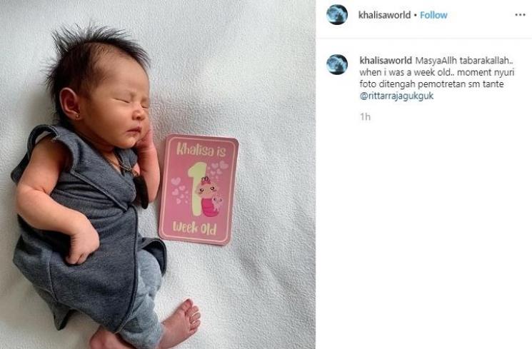 Baby Khalisa, anak Kartika Putri dan Habib Usman bin Yahya. (Instagram/@khalisaworld)