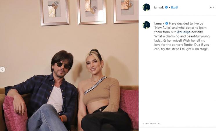 Shah Rukh Khan dan Dua Lipa (Instagram/@iamsrk)