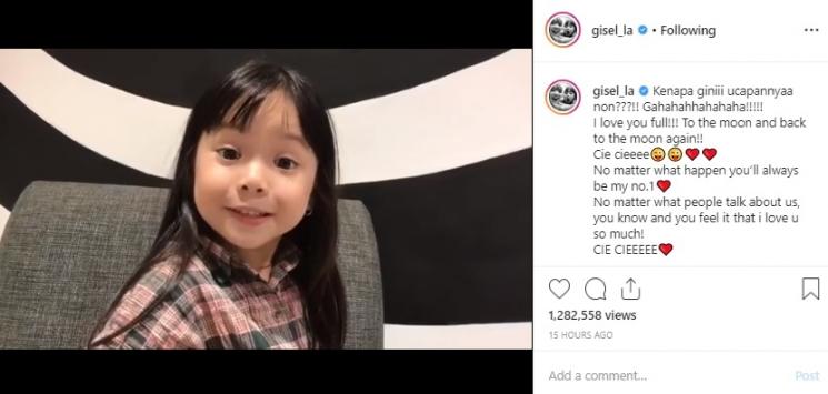 Gempi ucapkan selamat ulang tahun ke mamanya, Gisel. (Instagram/@gisel_la)