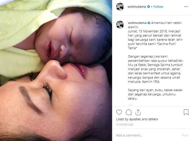 Putri Wishnutama lahir bareng cucu ketiga Jokowi. (Instagram/@wishnutama)