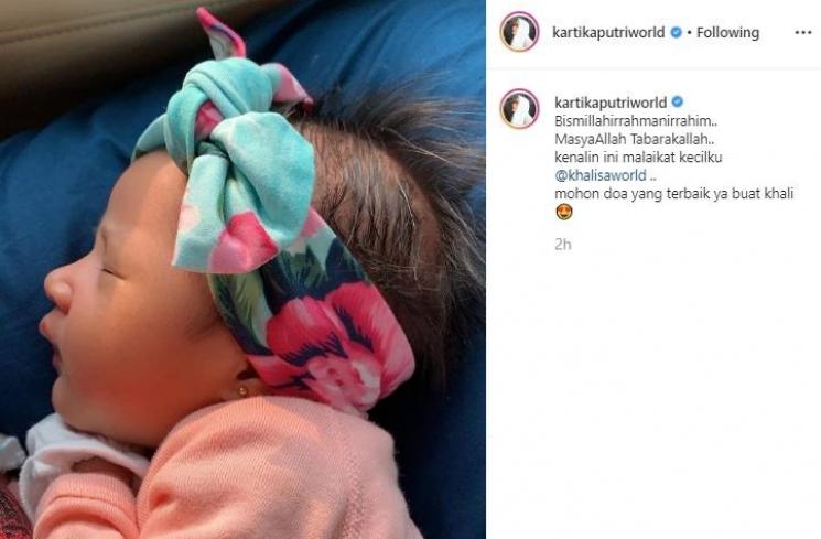 Baby Khalisa, anak Kartika Putri dan Habib Usman bin Yahya. (Instagram/@kartikaputriworld)