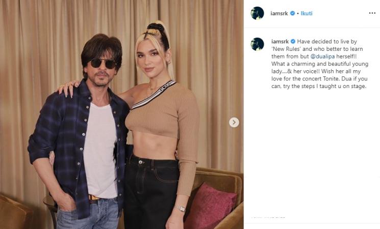 Shah Rukh Khan dan Dua Lipa (Instagram/@iamsrk)