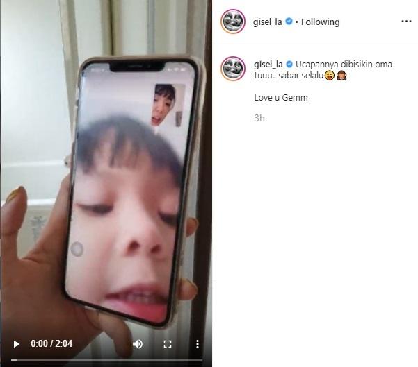 Gempi ucapkan selamat ulang tahun ke mamanya, Gisel. (Instagram/@gisel_la)