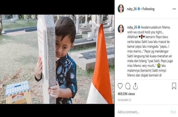 Sakti sedang kangen Ani Yudhoyono (Instagram @ruby_26)