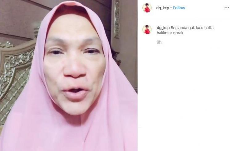 Dorce Gamalama komentari video salat Atta Halilintar. (Instagram/@dg_kcp)