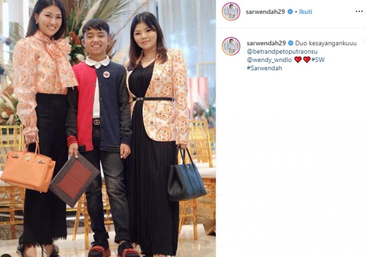 Betrand Peto dan Sarwendah (Instagram/@sarwendah29)