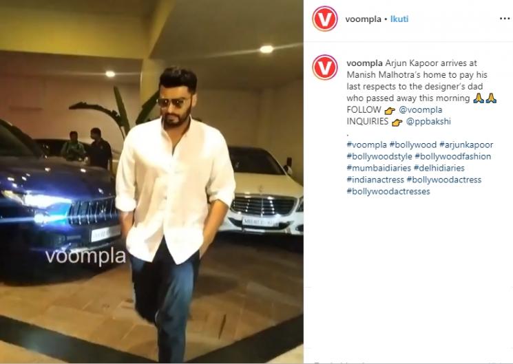 Arjun Kapoor di Rumah Duka Manish Malhotra (Instagram/@voompla)