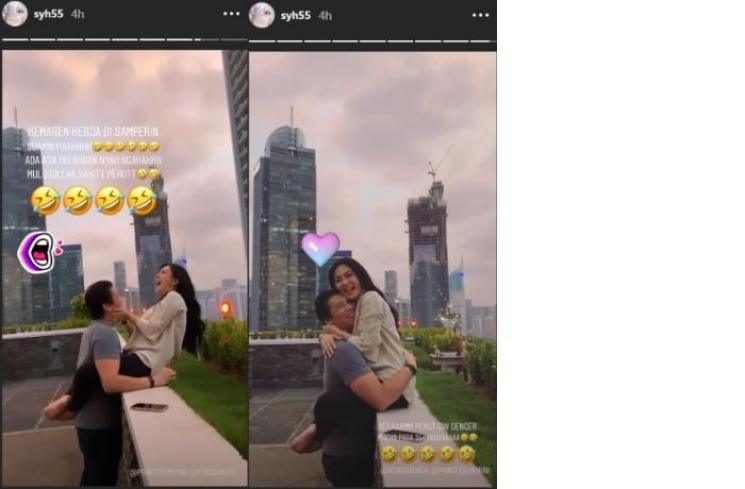 Reino Barack menyusul Syahrini yang sedang bekerja (Instagram @syh55)
