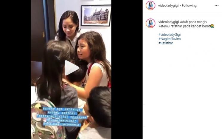 Rafathar temu kangen dengan sepupu-sepupunya. (Instagram/videoladygigi)