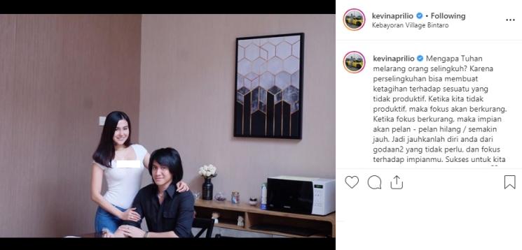 Kevin Aprilio dan Vicy Melanie (Instagram/@kevinaprilio)
