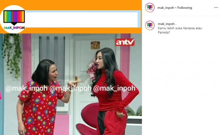Vanessa Angel dan Pamela Safitri (Instagram/@mak_inpoh)