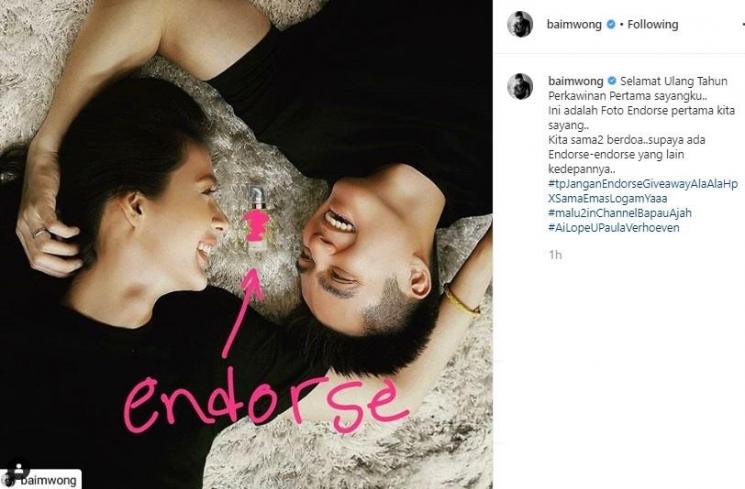 Paula Verhoeven dan Baim Wong. (Instagram/@baimwong)