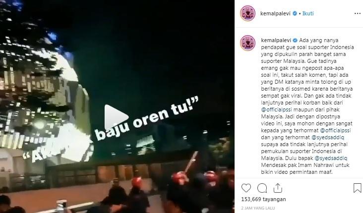 Kemal Pahlevi minta Menpora Malaysia Syed Saddiq minta maaf. [Instagram]