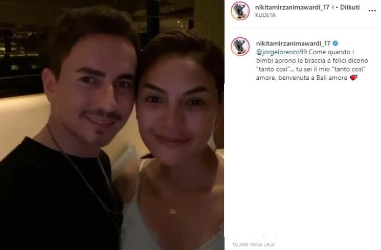 Nikita Mirzani dan Jorge Lorenzo (Instagram/@nikitamirzanimawardi_17)