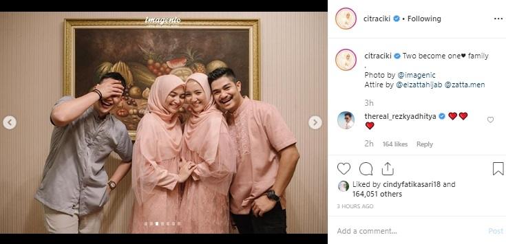 Pengajian Citra Kirana dan Rezky Aditya. (Instagram/@citraciki)