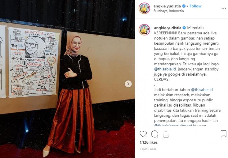 Angkie Yudistia (Instagram/@angkie.yudistia)