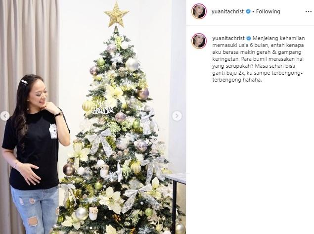 Yuanita Christiani curhat soal kehamilannya. (Instagram/@yuanitachrist)