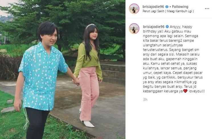 Brisia Jodie dan Arsy Widianto. (Instagram/@brisiajodie96)