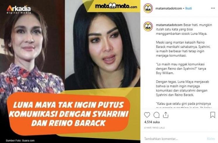 Luna Maya dan Syahrini (Instagram @matamatadotcom)