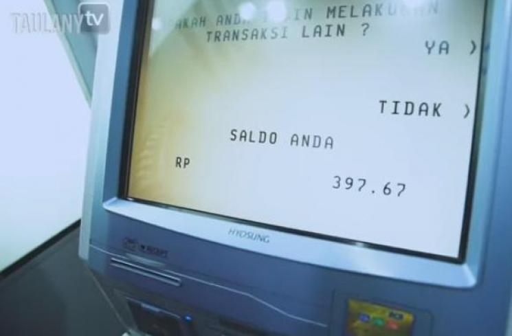 Saldo ATM Andre Taulany. (YouTube/Taulany TV)