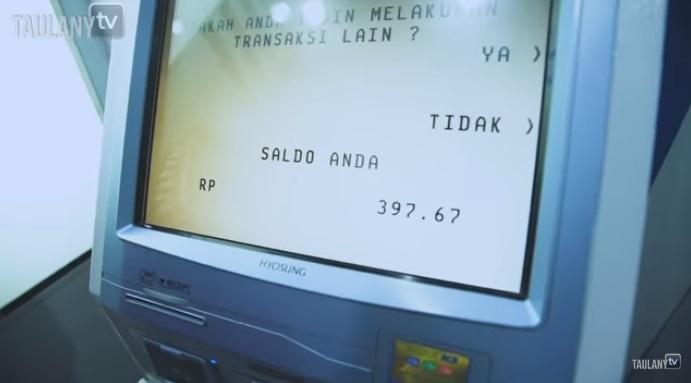 Saldo ATM Andre Taulany. (YouTube/Taulany TV)