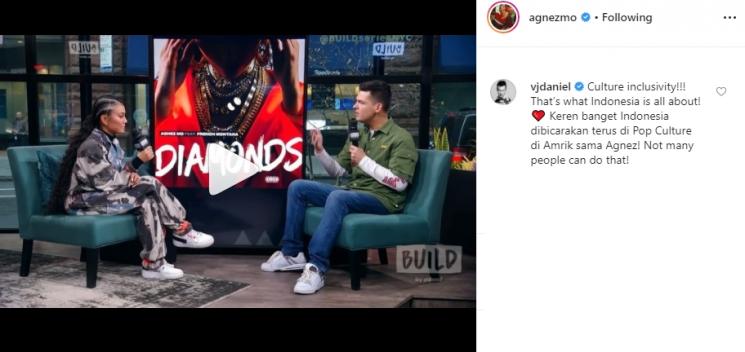 Komentar Daniel Mananta (Instagram/@agnezmo)