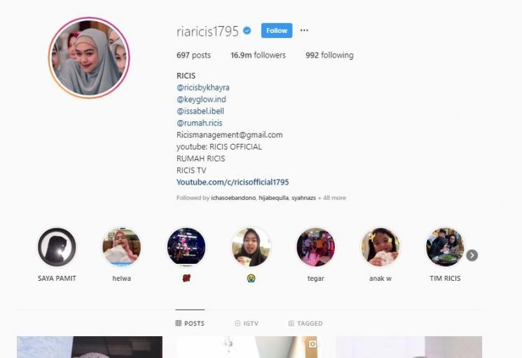 Ria Ricis. (Instagram/@riaricis1795)