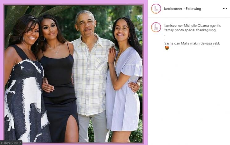 Keluarga Barack Obama (Instagram/@lamiscorner)