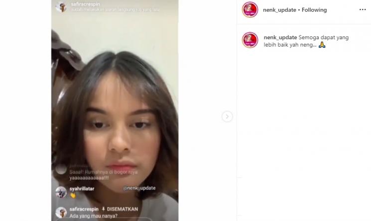 Safira (Instagram/@nenk_update)