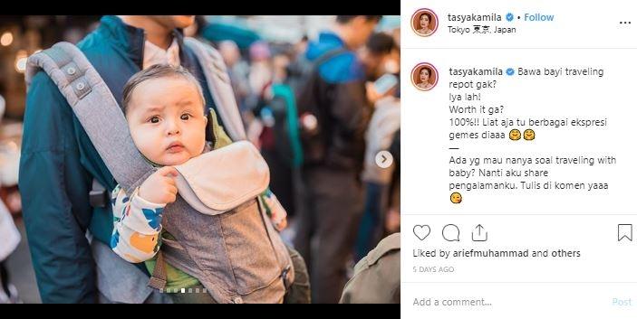 Arrasya, putra Tasya Kamila yang menggemaskan. (Instagram/@tasyakamila)