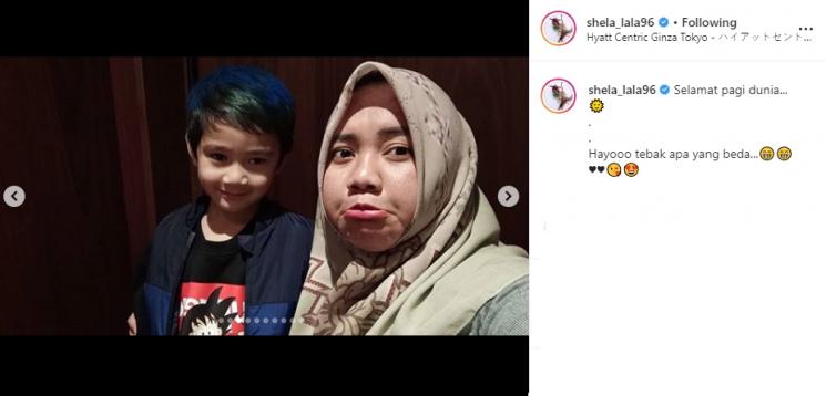 Rafathar warnai rambut (Instagram/@shela_lala96)