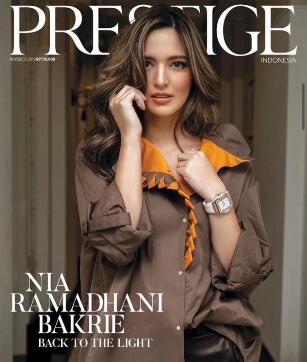 Nia Ramadhani tampil di sampul depan Majalah Prestige.