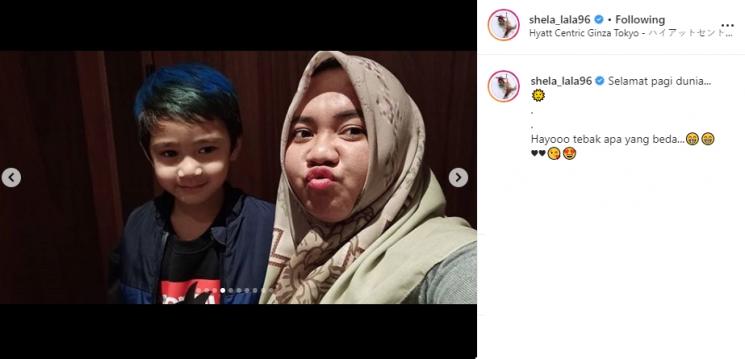 Rafathar warnai rambut (Instagram/@shela_lala96)