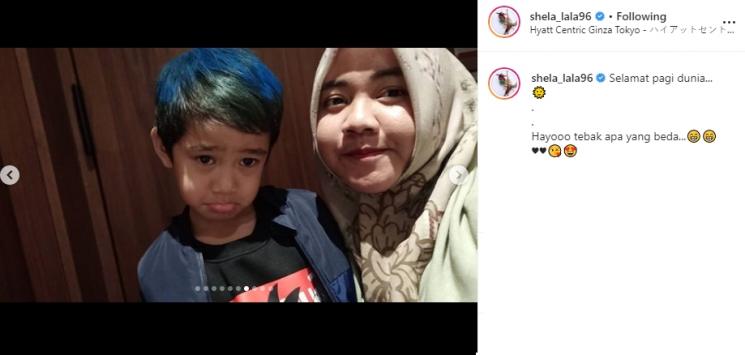 Rafathar warnai rambut (Instagram/@shela_lala96)