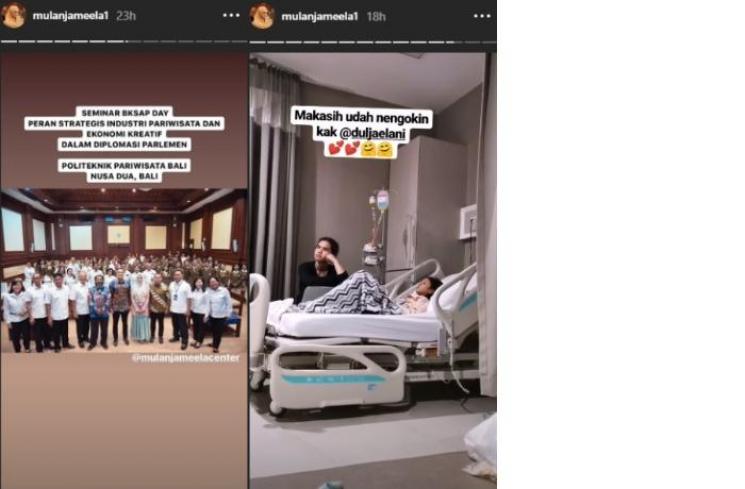 Dul Jaelani menjenguk Safeea Ahmad (Instagram @mulanjameela1)