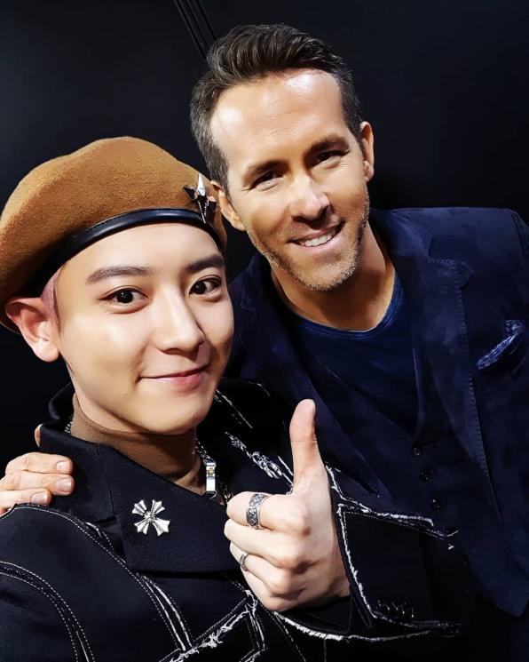 Chanyeol EXO dan Ryan Reynolds (Instagram/@real_pcy)