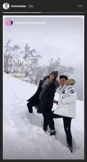 Chelsea Islan dan Rob Clinton di Jepang. (Instagram/@chelseaislan)