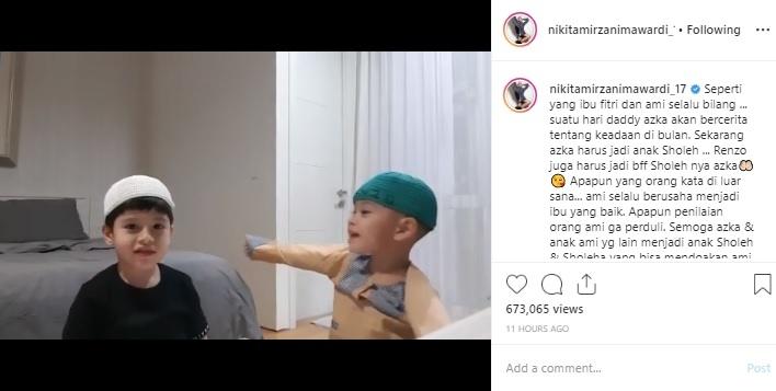 Curhatan Nikita Mirzani soal putranya. (Instagram/@nikitamirzanimawardi_17)