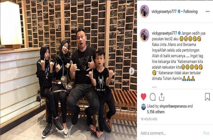 Vicky Prasetyo dan anak-anaknya (Instagram @vickyprasetyo777)